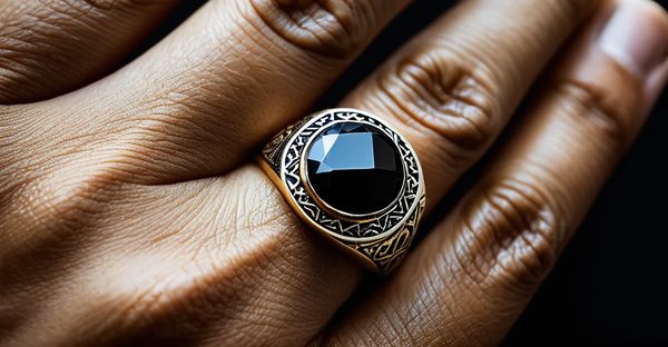 Bague islam homme : la pierre noire pour un style unique